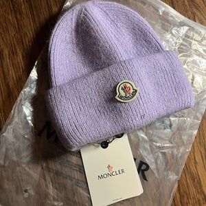 Moncler Light Purple Knit Beanie